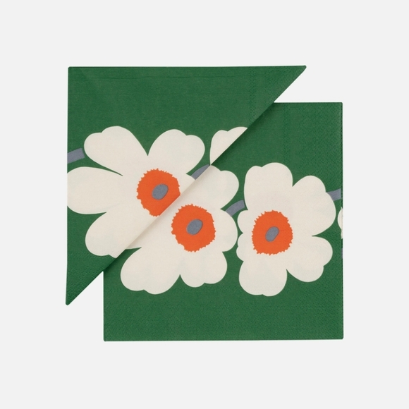 Marimekko Other - Marimekko Unikko 60th Anniversary green Lunch Paper Napkins